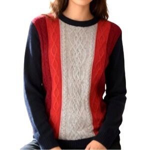 TOMMY HILFIGER Cable Knit Multicolor Sweater Top